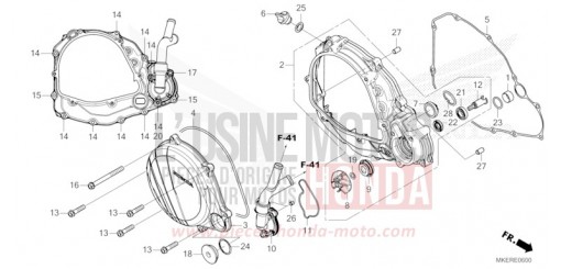 PANNEAU CARTER-MOTEUR D./POMPE A EAU CRF450RXR de 2024